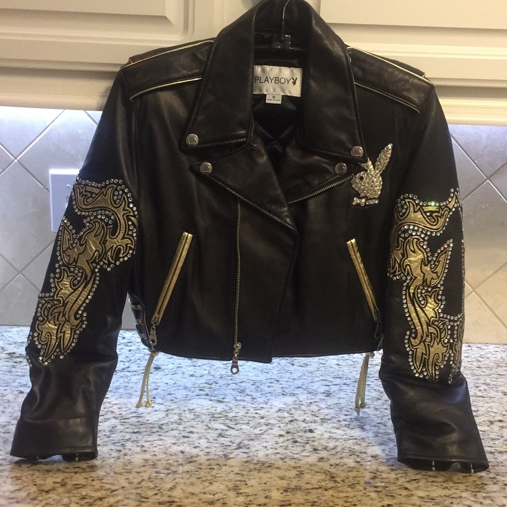 Ladies Leather Bomber Jacket